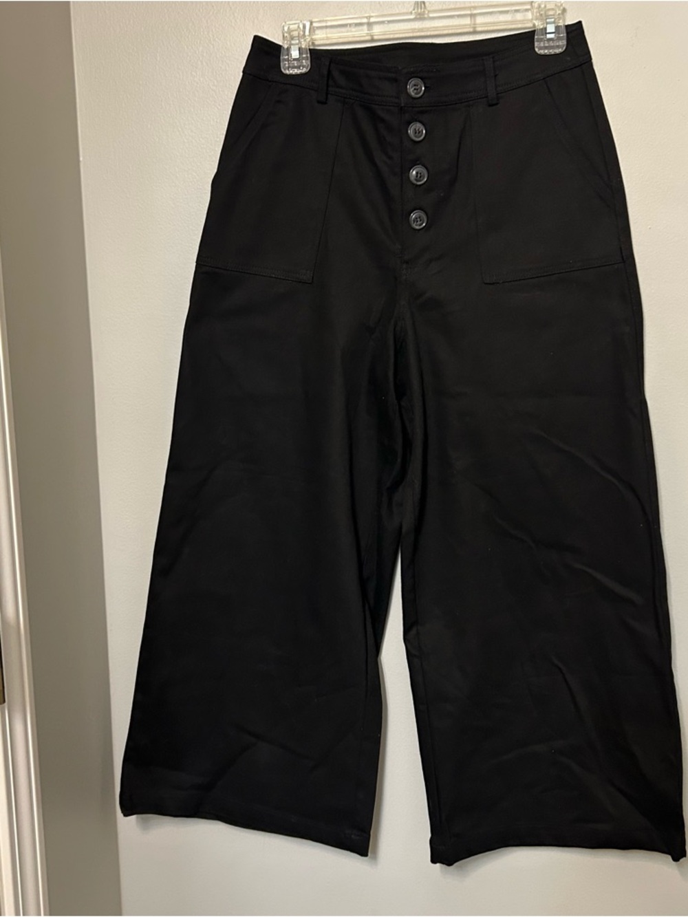 mi ami high-waisted‎ wide-leg pants size M (women's) Cropped Casual Career